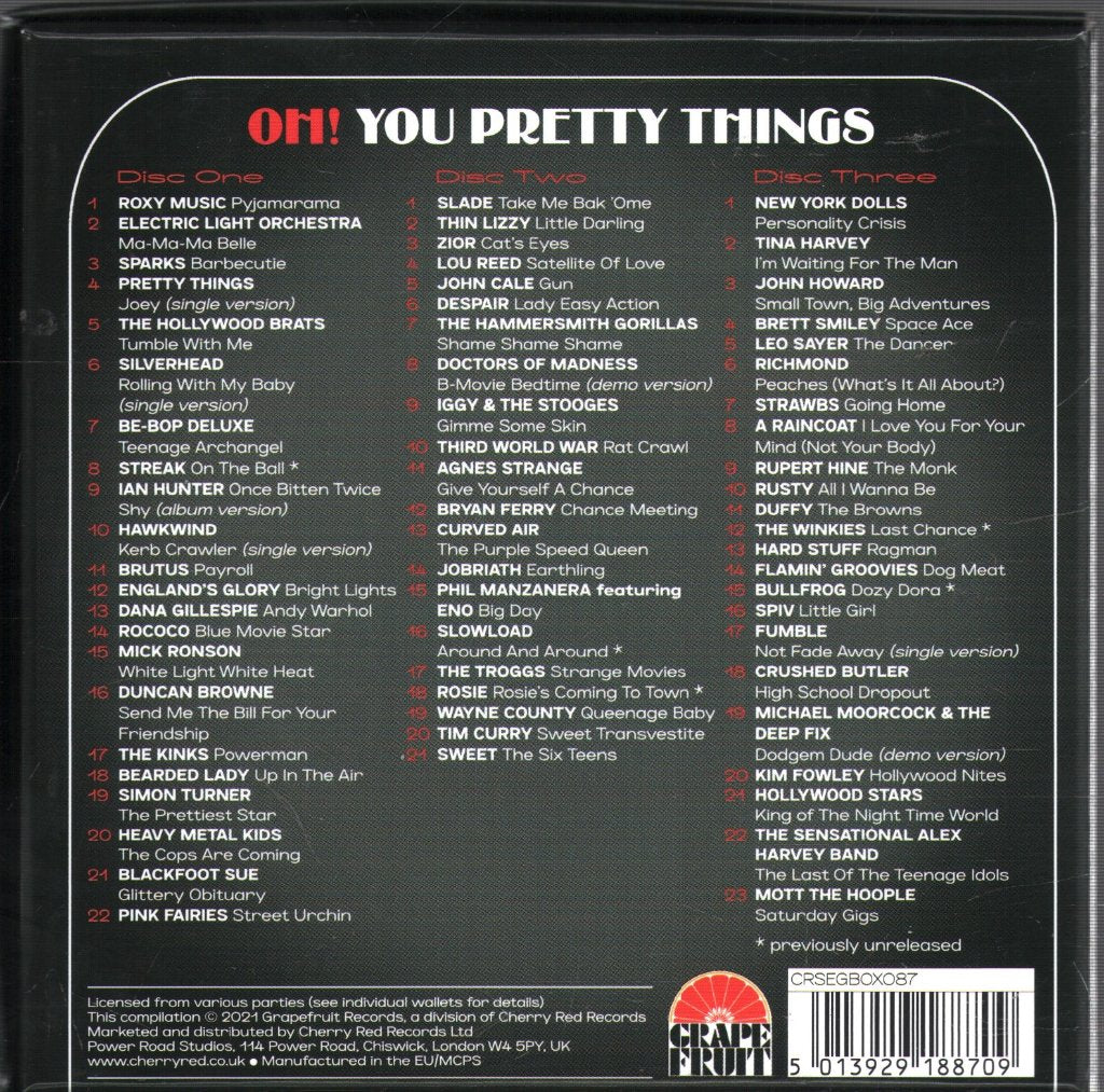 Various Artists - Oh! You Pretty Things (Glam Queens And Street Urchins 1970-76) - Cd Set