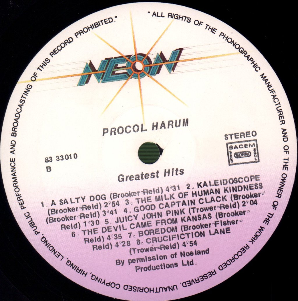 Procol Harum - Greatest Hits - Lp