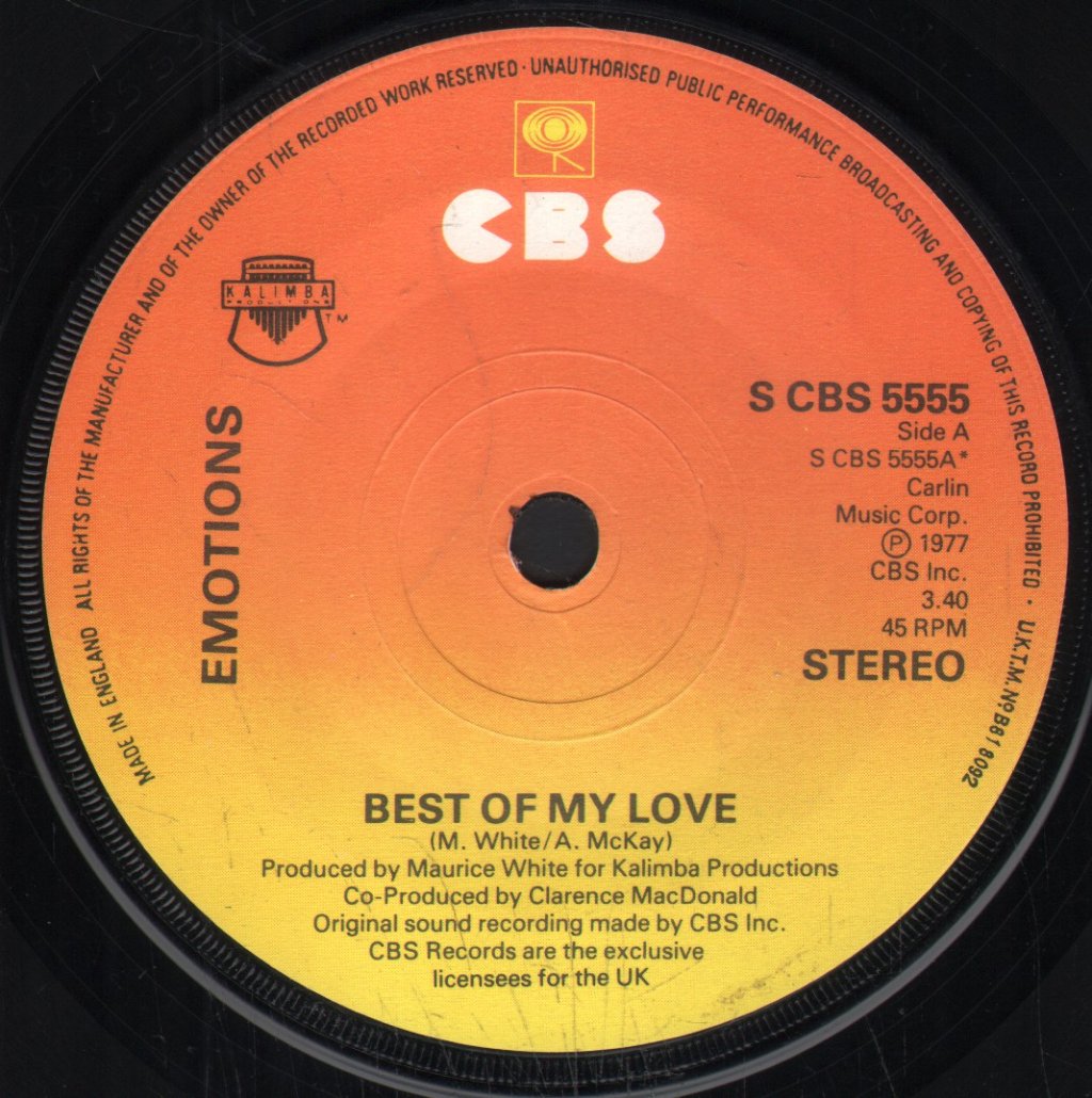 Emotions - Best Of My Love - 7 Inch