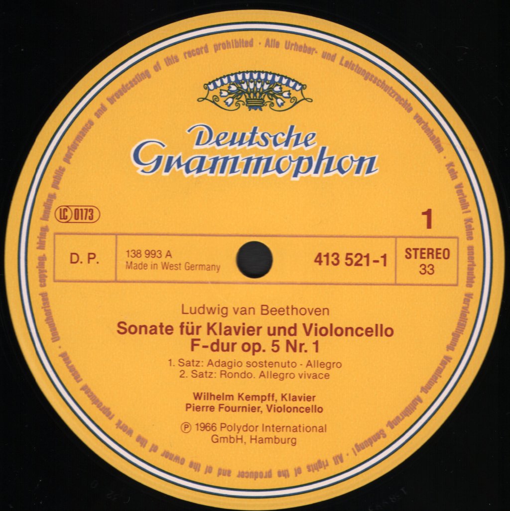 Pierre Fournier / Wilhelm Kempff - Ludwig Van Beethoven - Die Cellosonaten = The Cello Sonatas - Double Lp