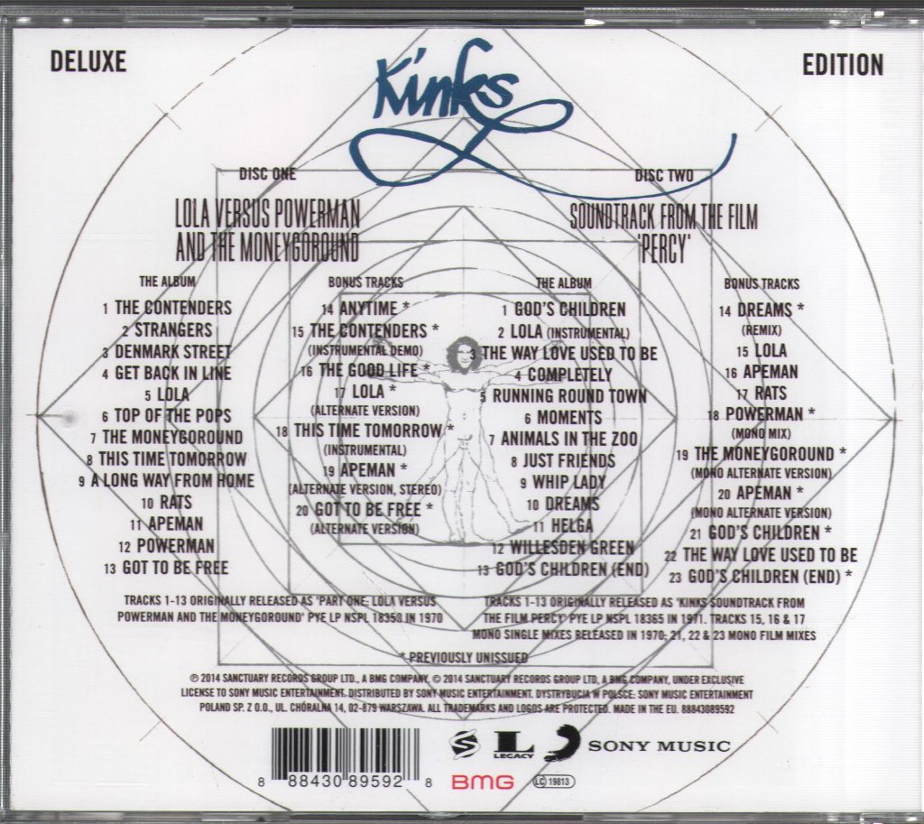 Kinks - Lola Versus Powerman And The Moneygoround Part One And Percy - Cd