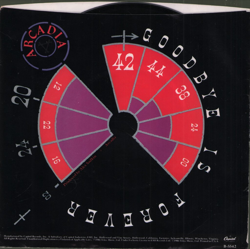 Arcadia (80'S Pop) - Goodbye Is Forever - 7 Inch