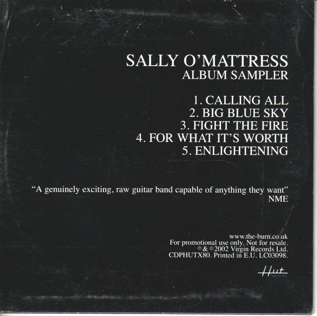 Burn - Sally O'mattress Album Sampler - Cd
