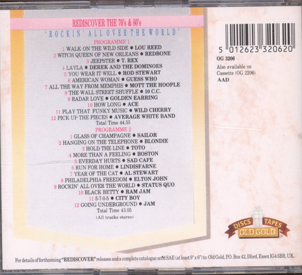 Various Artists - Rediscover The 70's And 80's 1970-1980: Rockin' All Over The World - Double Cd