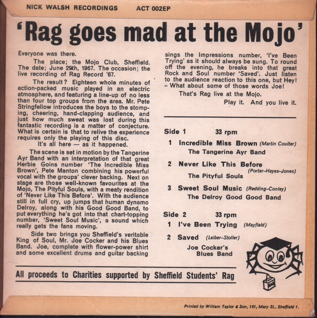 Various Artists - Rag Goes Mad At The Mojo - 7 Inch