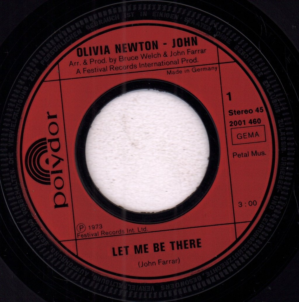 Olivia Newton John - Let Me Be There - 7 Inch