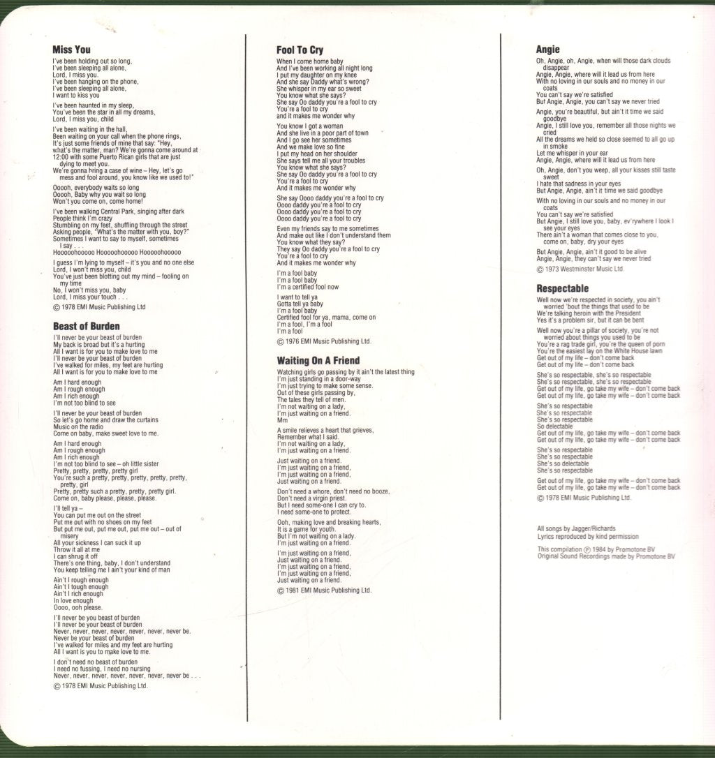 Rolling Stones - Rewind (1971-1984) - Lp
