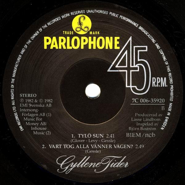Gyllene Tider - Sommartider - 7 Inch