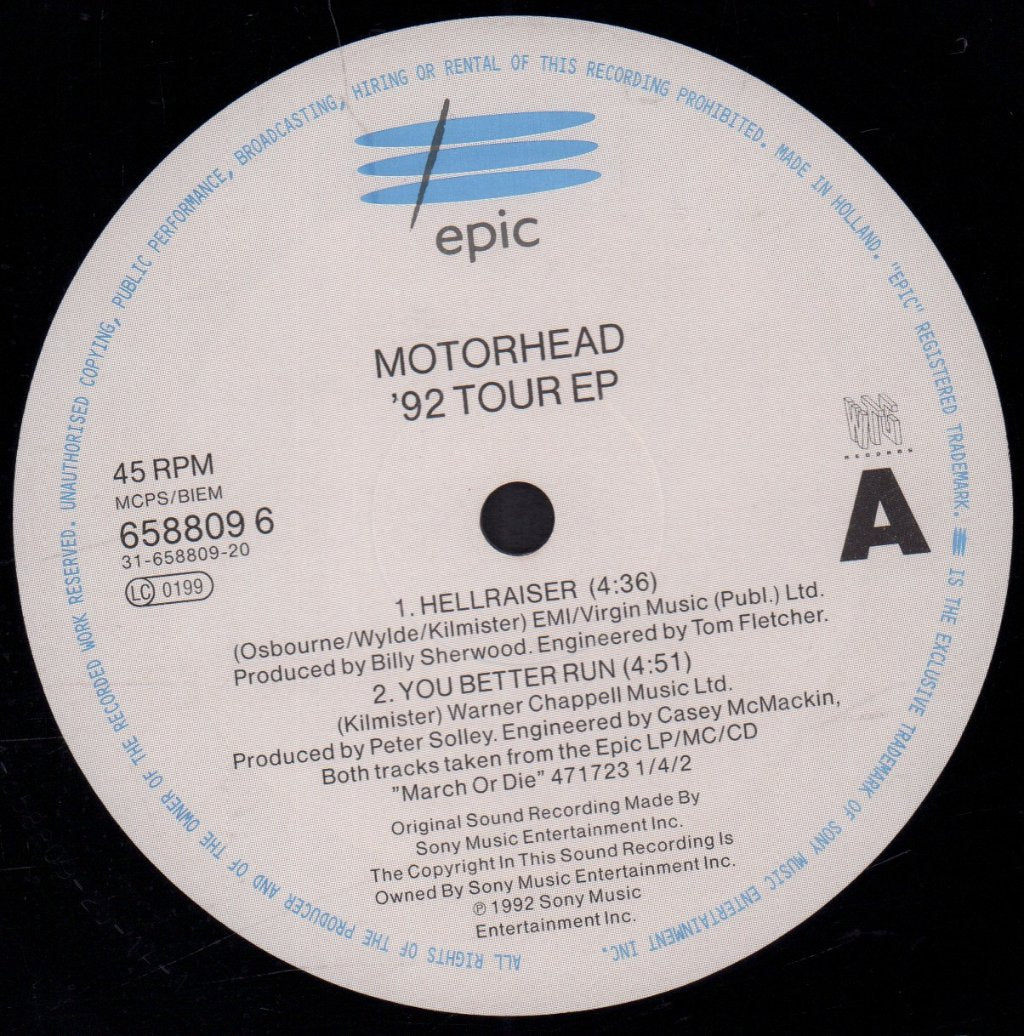 Motorhead - '92 Tour EP - 12 Inch