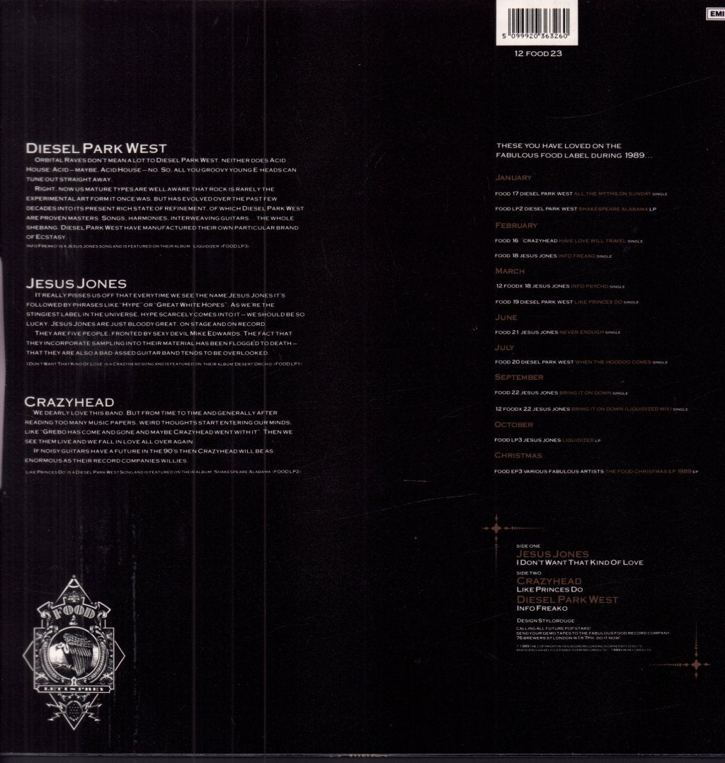Various Artists - Food Christmas EP 1989 - 12 Inch