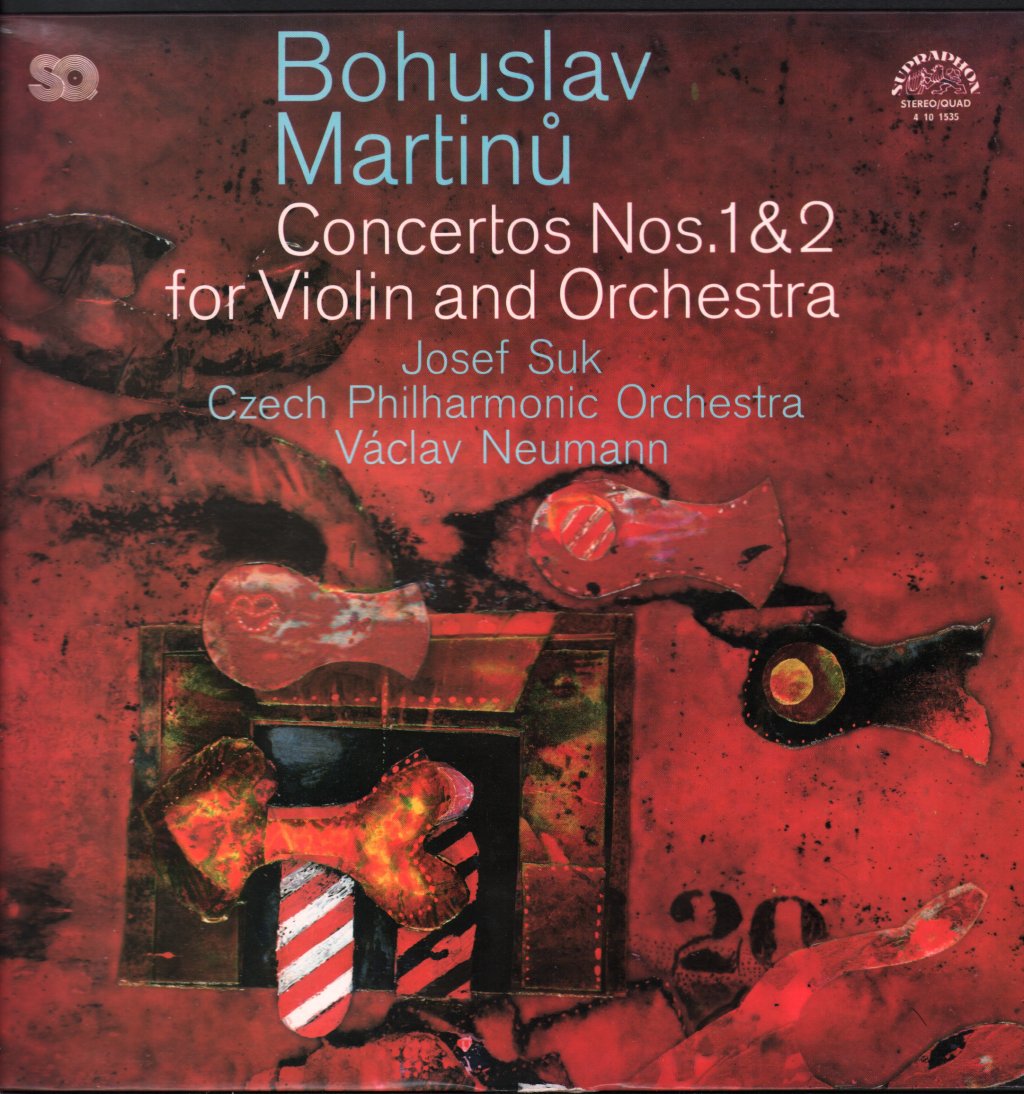 Josef Suk / Czech Philharmonic Orchestra / Vaclav Neumann - Bohuslav Martinu - Concertos Nos. 1&2 For Violin And Orchestra - Lp