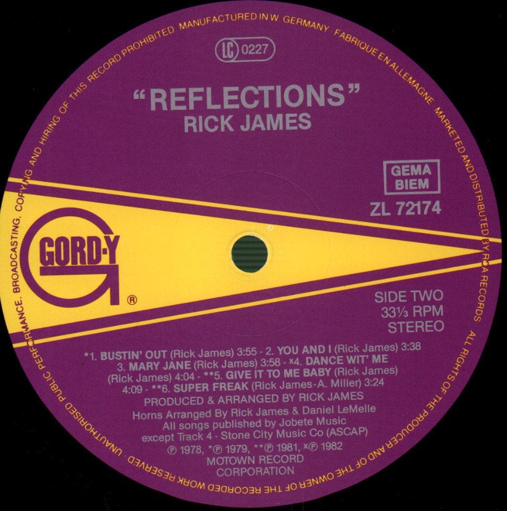 Rick James - Reflections - All The Great Hits - Lp