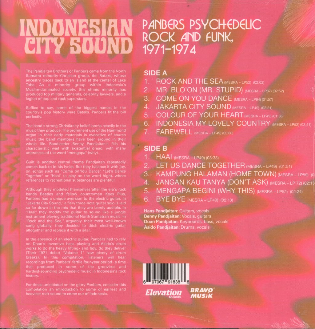Panbers - Indonesian City Sound Panbers Psychedelic Rock and Funk 1971-1974 - Lp