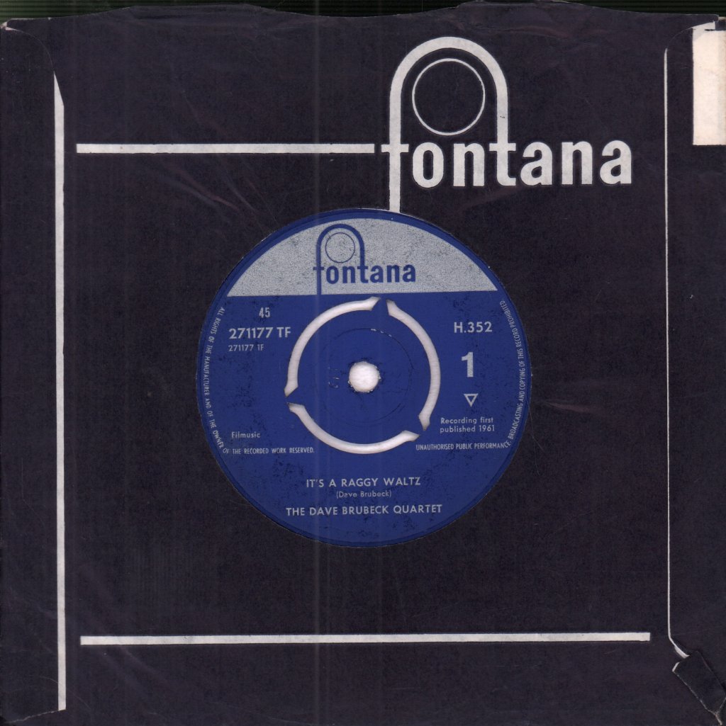 Dave Brubeck Quartet - It's A Raggy Waltz - 7 Inch