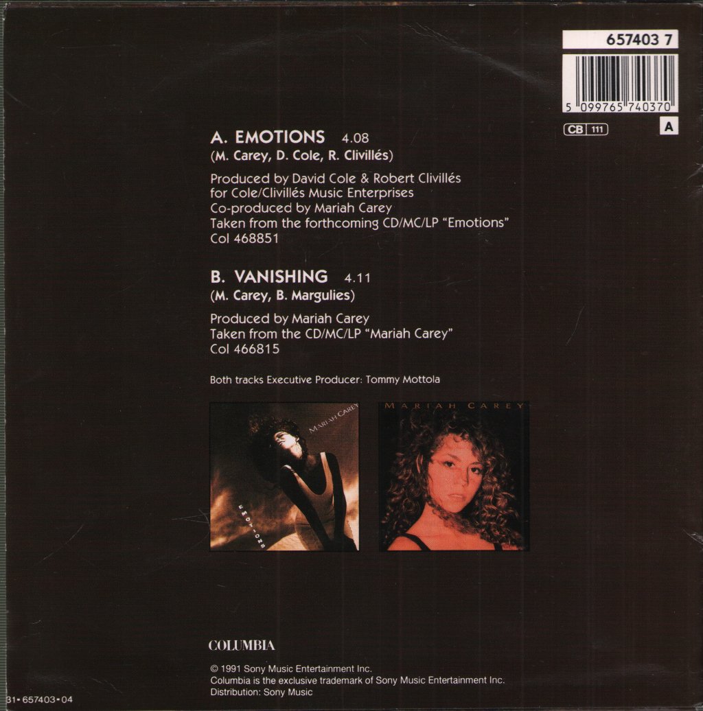 Mariah Carey - Emotions - 7 Inch