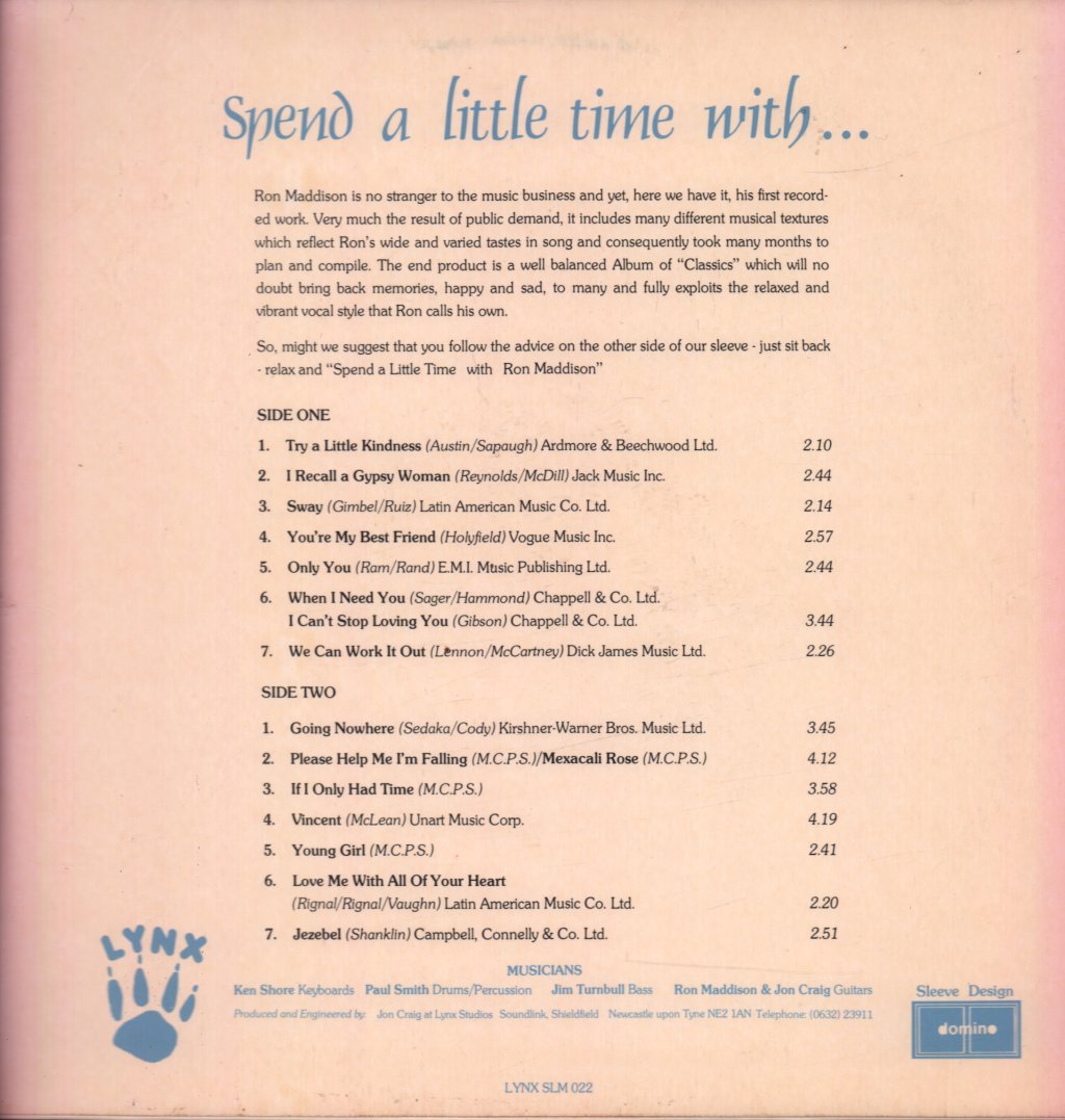 Ron Maddison - Spend A Little Time - Lp