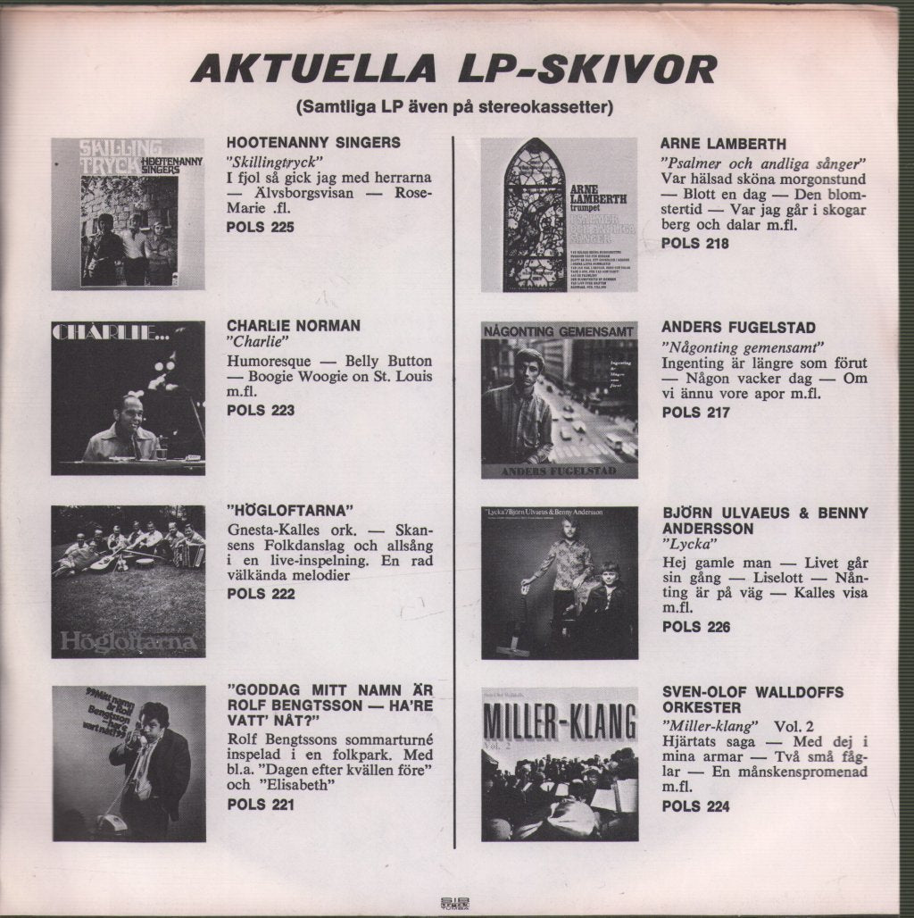 Björn Ulvaeus & Benny Andersson - Hej Gamle Man! / Lycka - 7 Inch