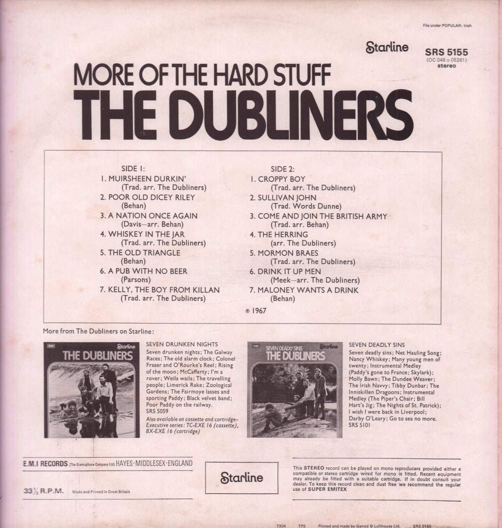 Dubliners - More Of The Hard Stuff - Lp