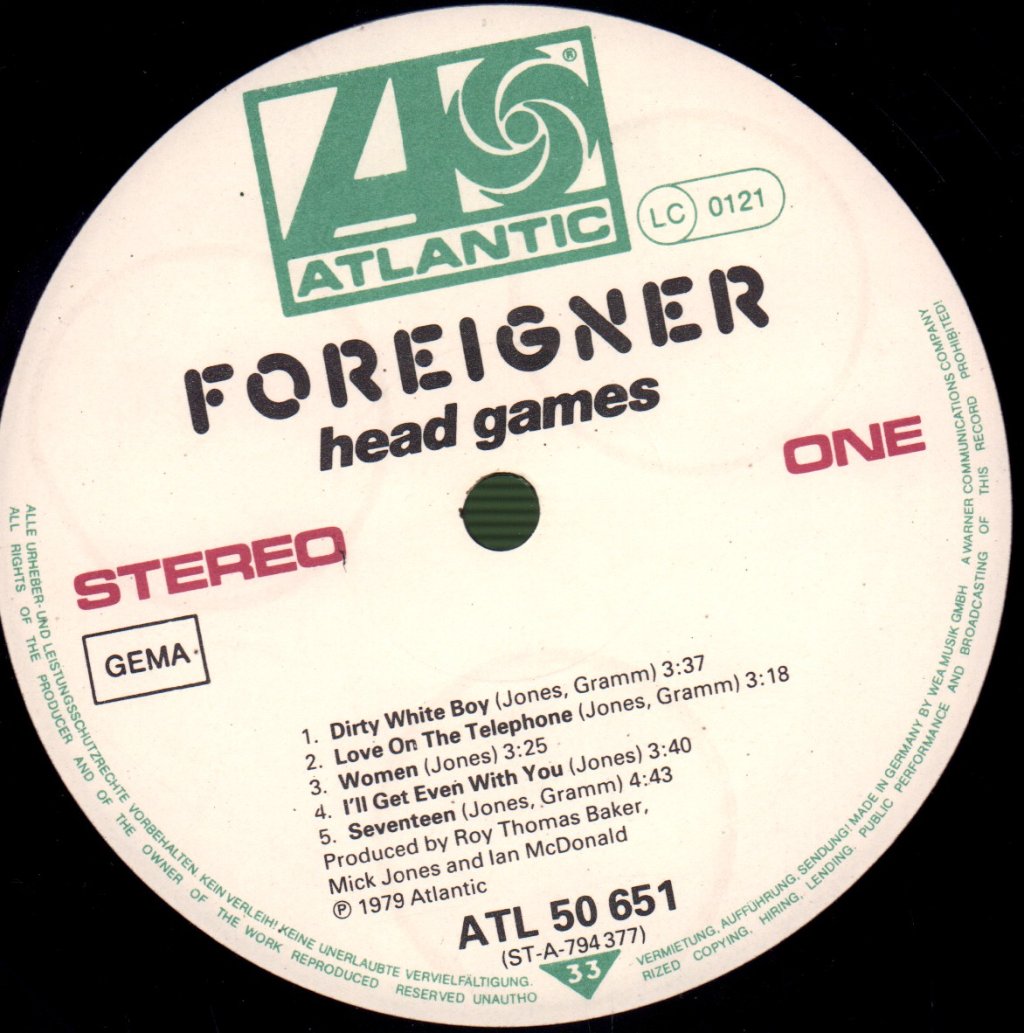 Foreigner - Head Games - Lp