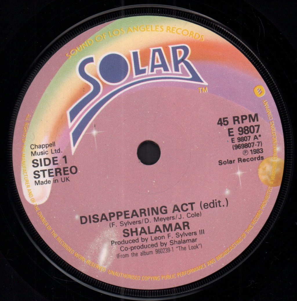 Shalamar - Disappearing Act - 7 Inch