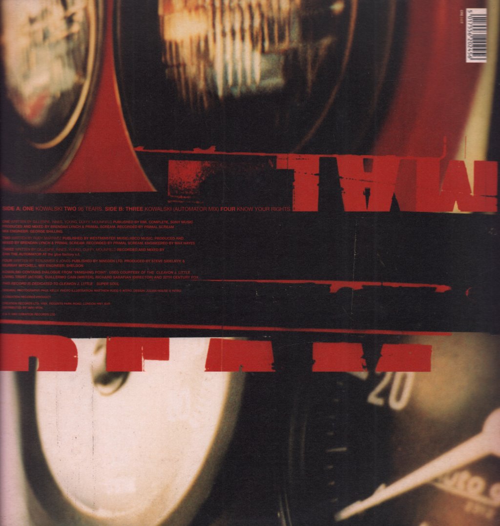 Primal Scream (Scottish Group) - Kowalski - 12 Inch