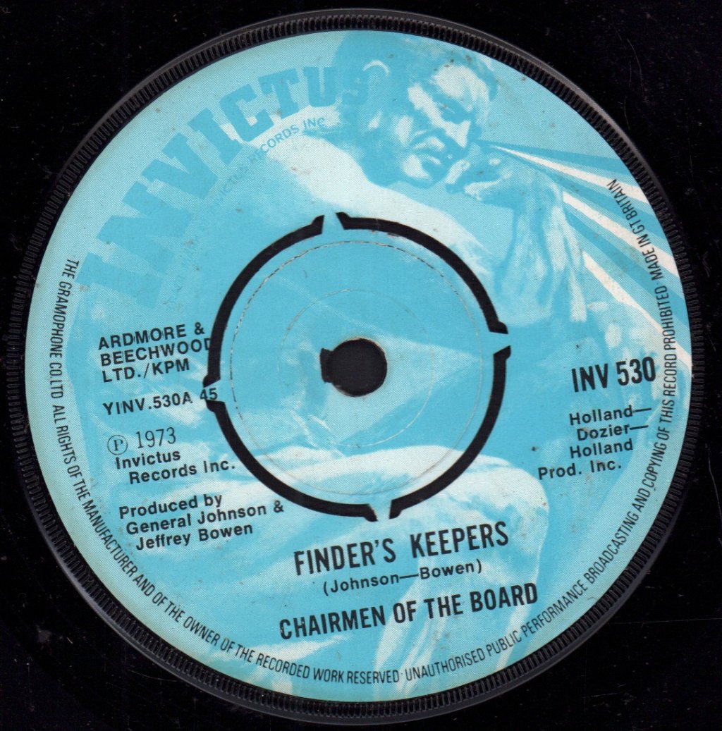 Chairmen Of The Board - Finder's Keepers - 7 Inch