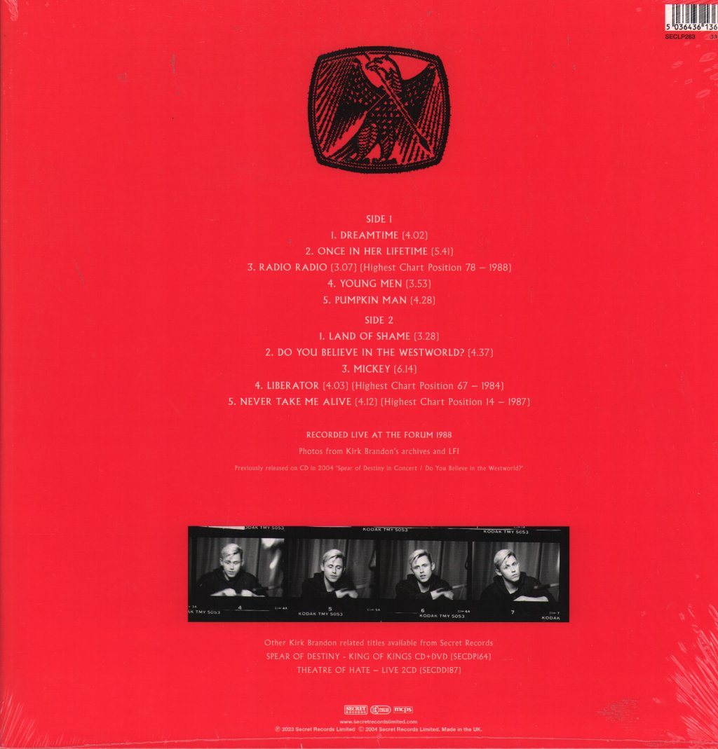 Spear Of Destiny - Best of Live - Lp