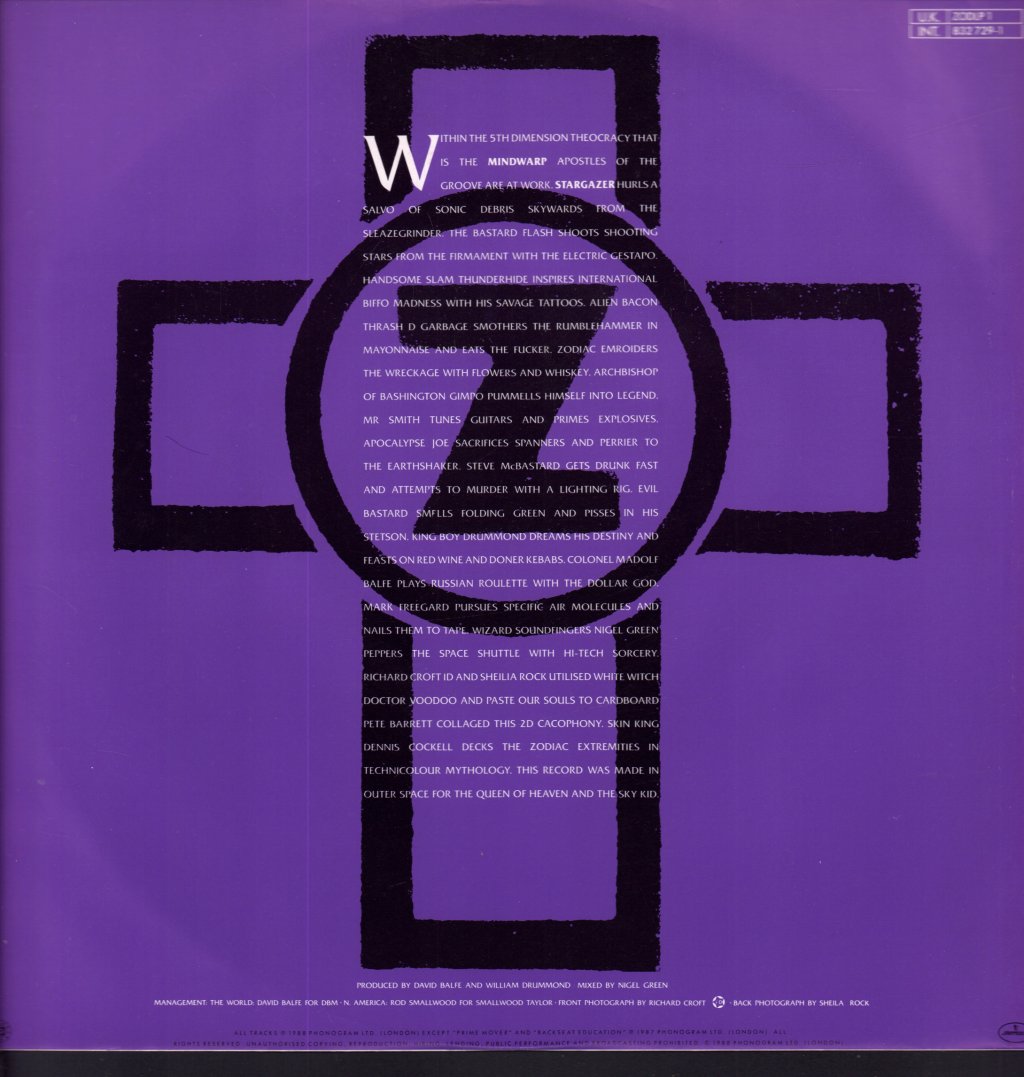 Zodiac Mindwarp - Tattooed Beat Messiah - Lp