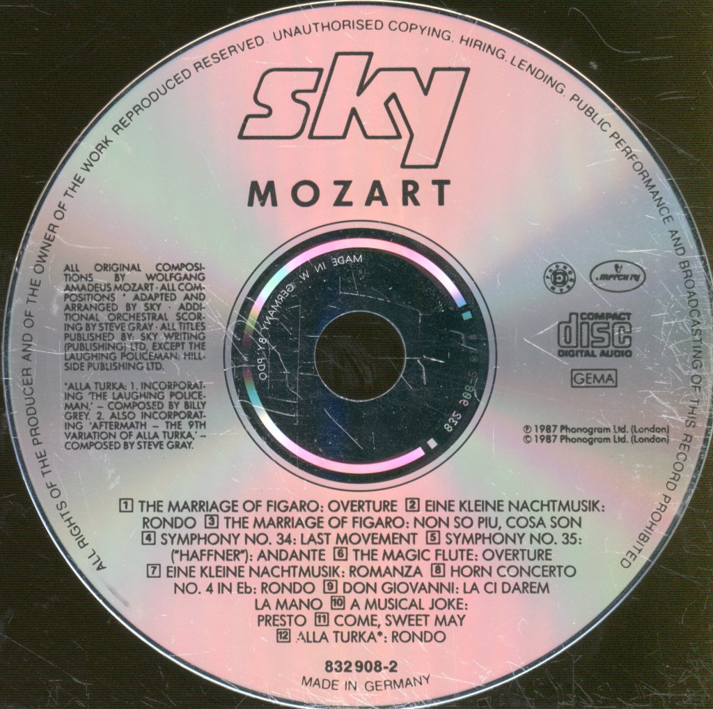 Sky, Academy Of St. Martin-in-the-Fields, Sir Neville Marriner - Mozart - Cd
