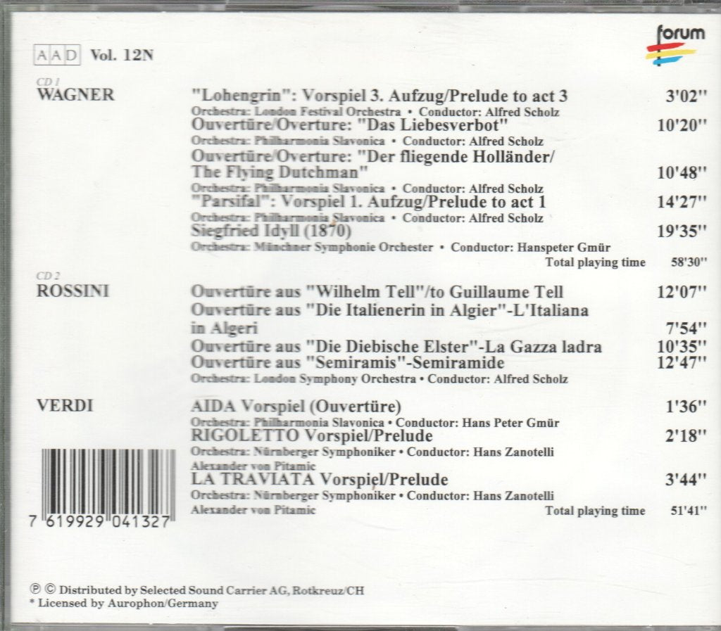 Giuseppe Verdi - Berühmte Ouvertüren - Famous Overtures - Double Cd