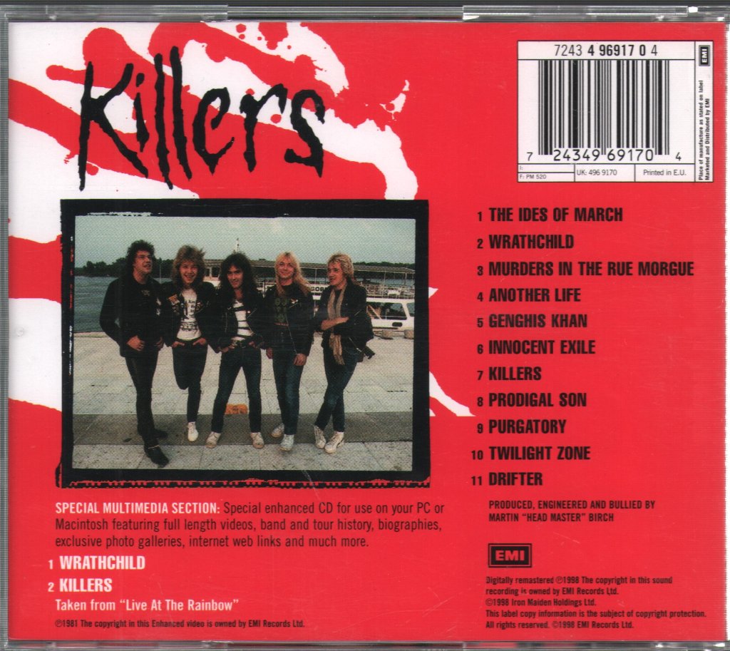 Iron Maiden - Killers - Cd