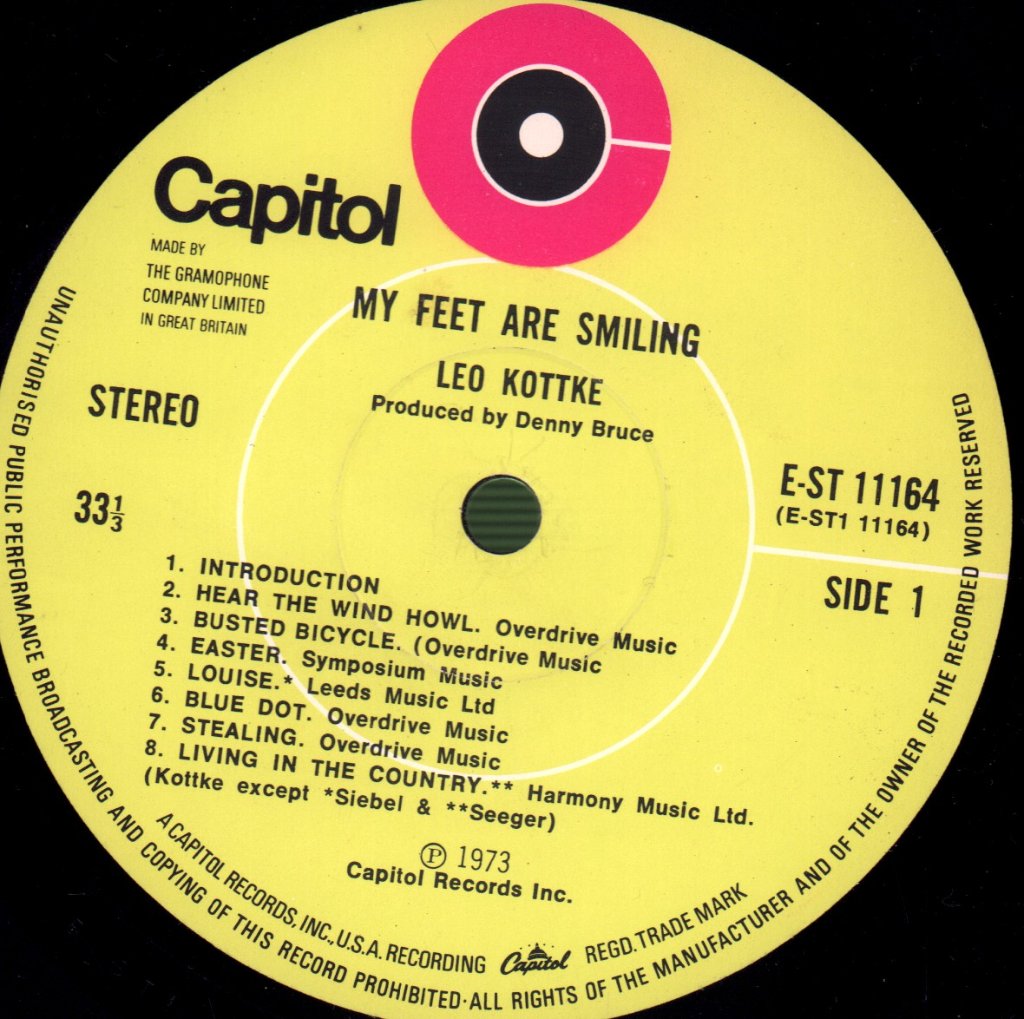 Leo Kottke - My Feet Are Smiling - Lp