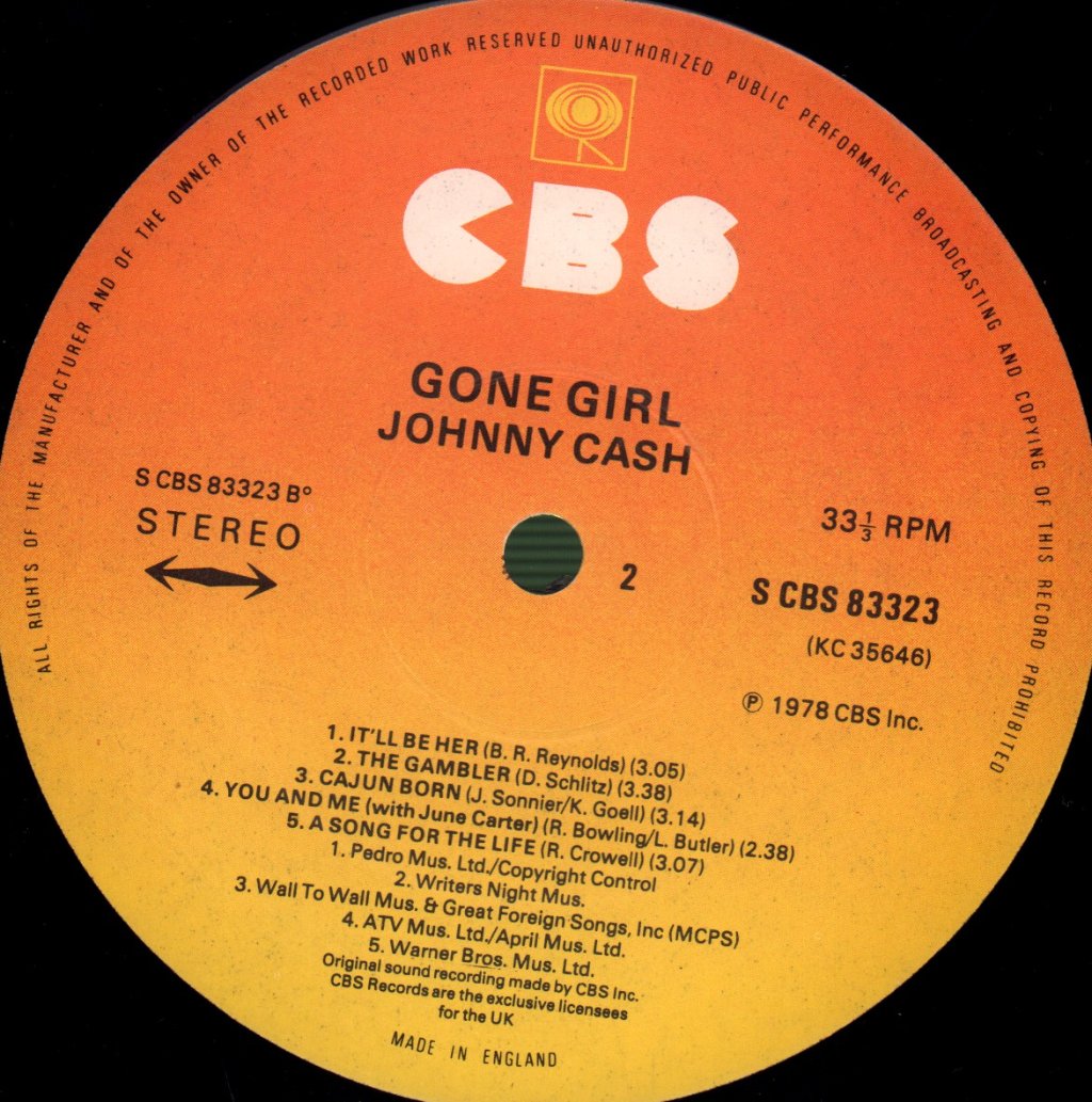 Johnny Cash - Gone Girl - Lp
