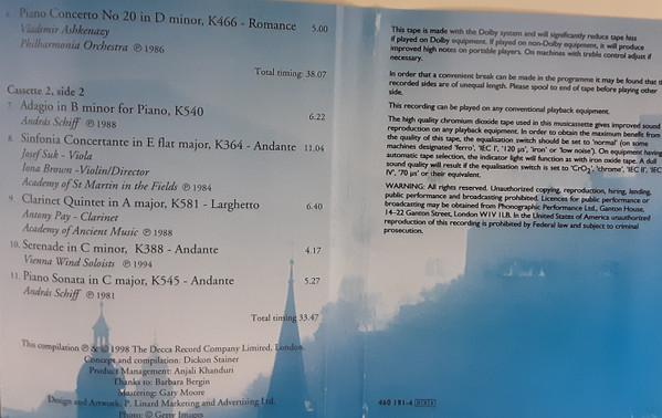 Various Artists - Mozart's Adagios - Double Cassette