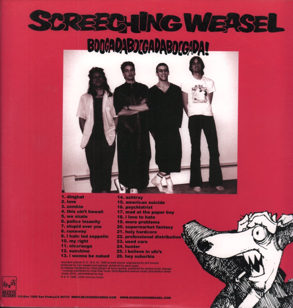 Screeching Weasel - Boogadaboogadaboogada! - Lp