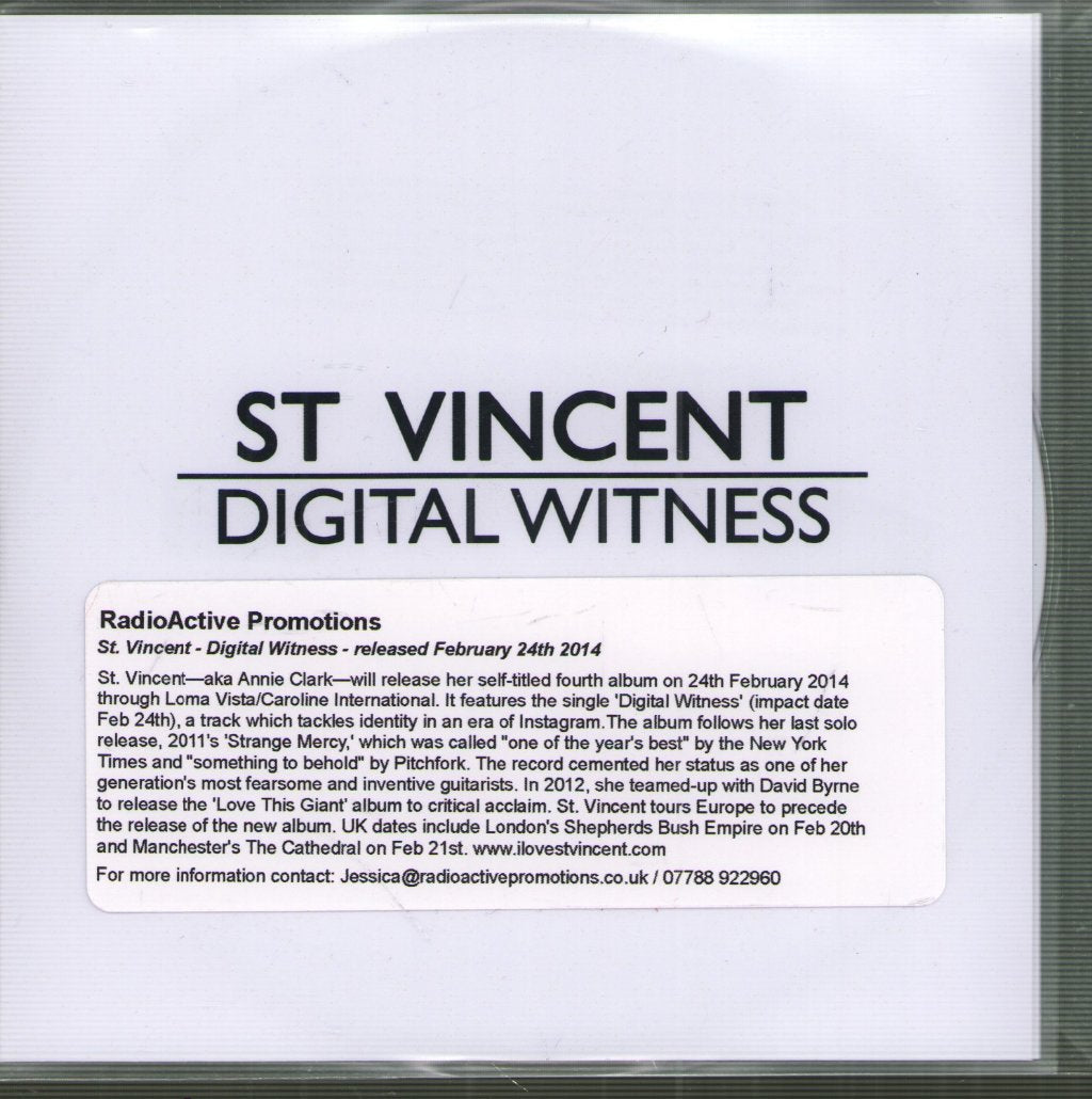 St Vincent - Digital Witness - Cdr