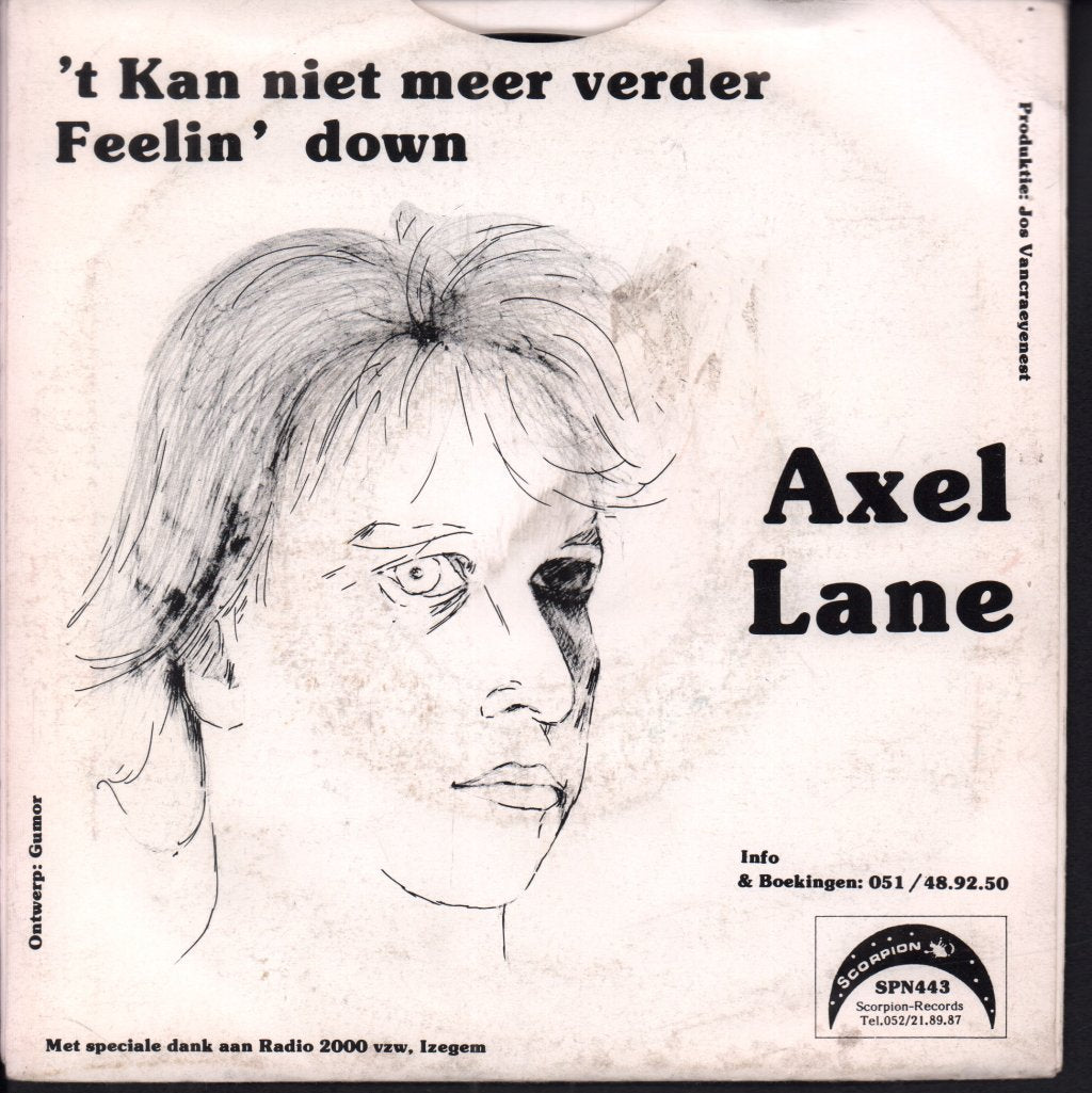 Axel Lane - 'T Kan Niet Meer Verder - 7 Inch