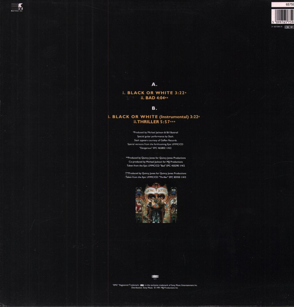 Michael Jackson - Black Or White - 12 Inch