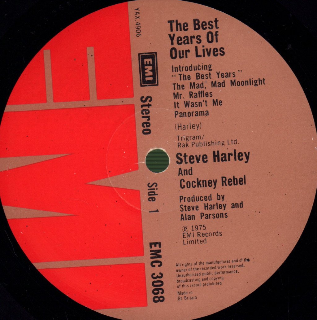 Steve Harley And Cockney Rebel - Best Years Of Our Lives - Lp