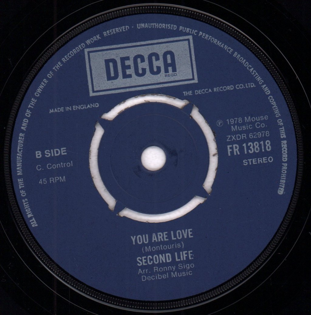 Second Life - Island In The Sun - 7 Inch