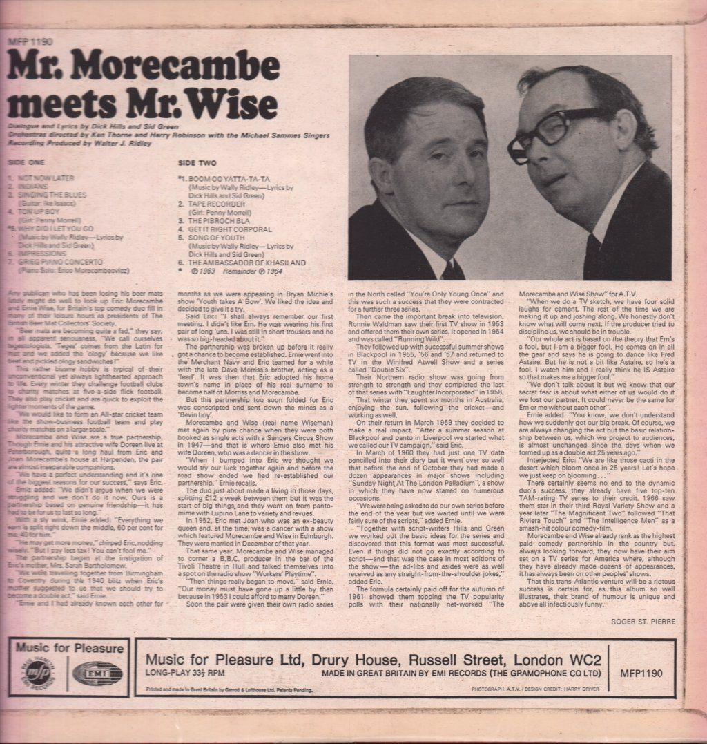 Morecambe And Wise - Mr Morecambe Meets Mr Wise - Lp