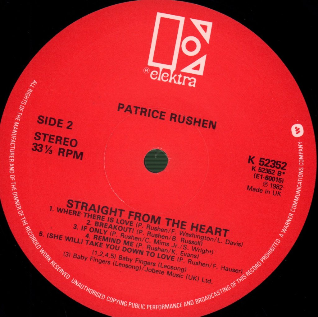 Patrice Rushen - Straight From The Heart - Lp