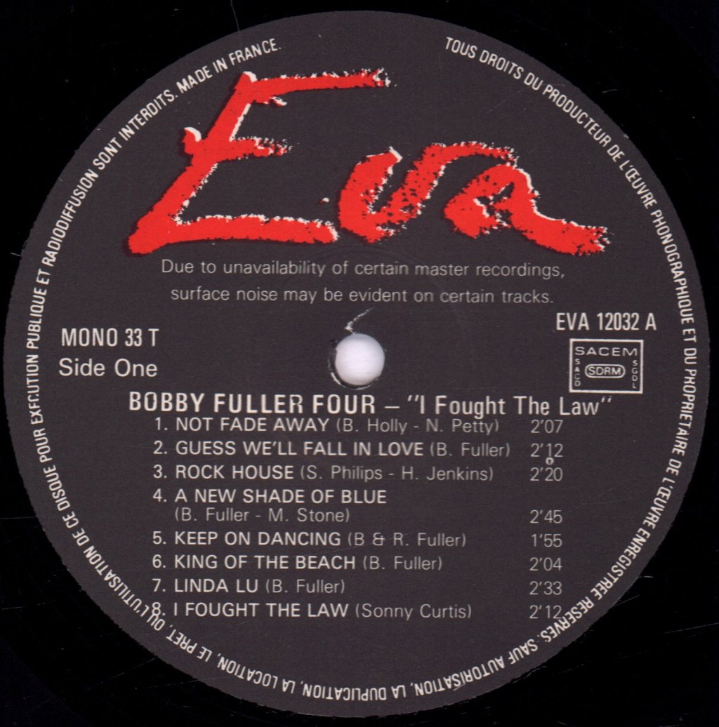 Bobby Fuller Four - I Fought The Law - Lp