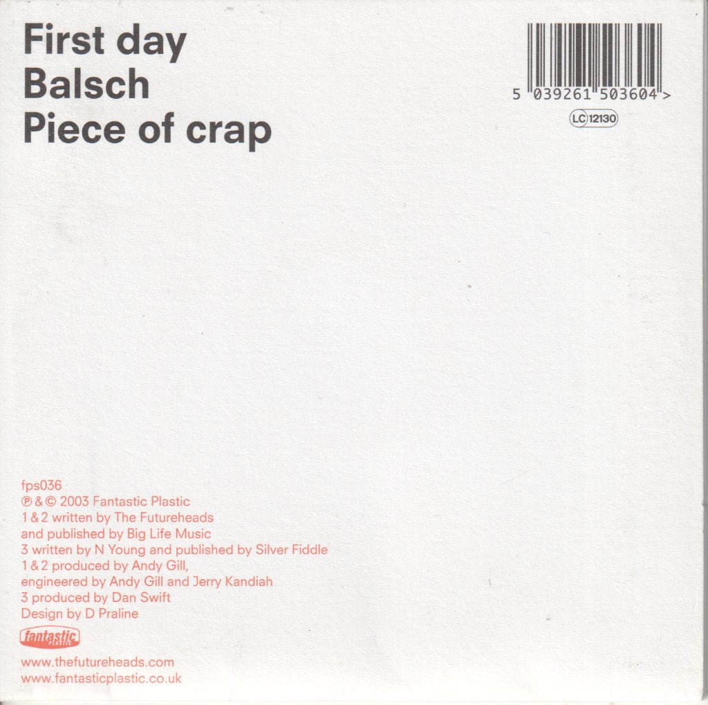 Futureheads - First Day - Cd