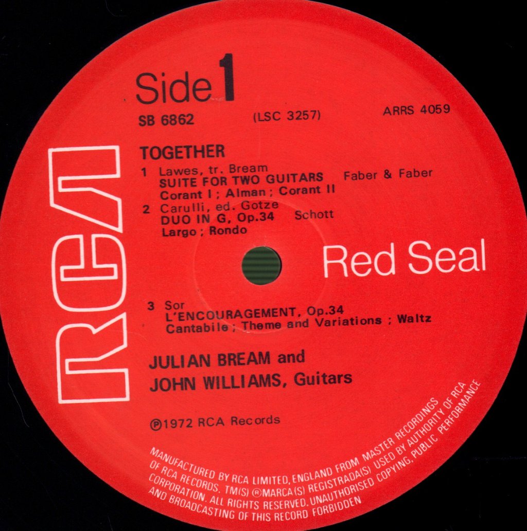 Julian Bream / John Williams - Together - Lp