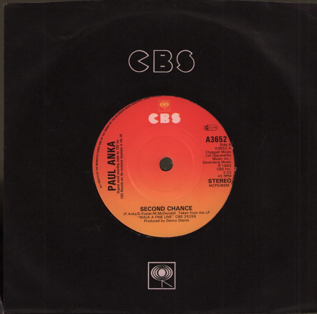 Paul Anka - Second Chance - 7 Inch