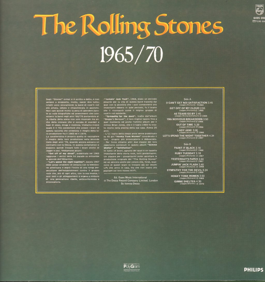 Rolling Stones - 1965/70 - Lp