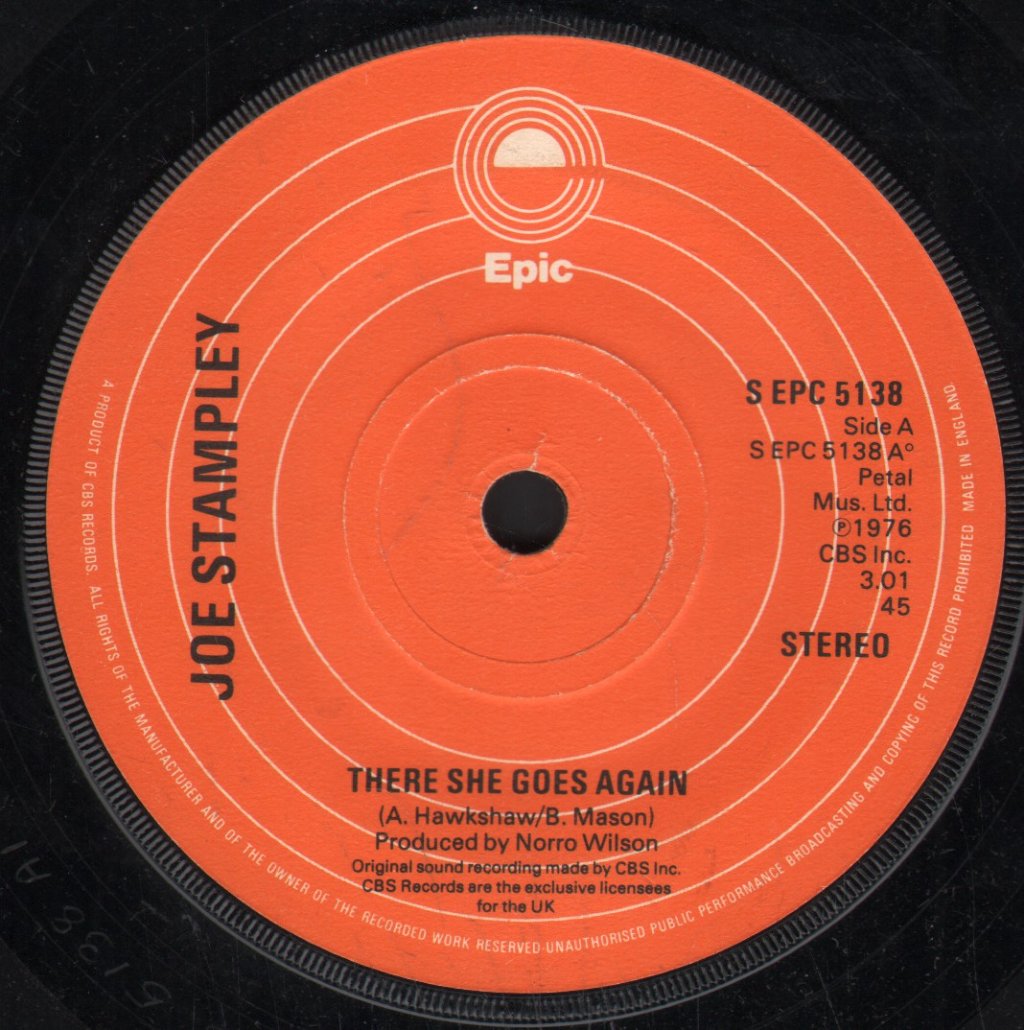 Joe Stampley - There She Goes Again - 7 Inch