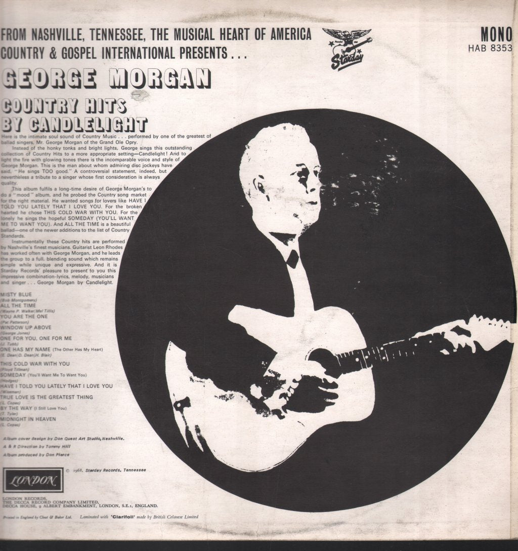 George Morgan - Country Hits By Candlelight - Lp