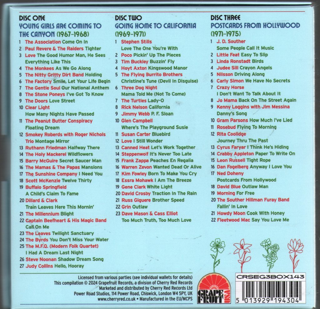 Various Artists - I See You Live On Love Street (Music From Laurel Canyon 1967-1975) - Cd Set
